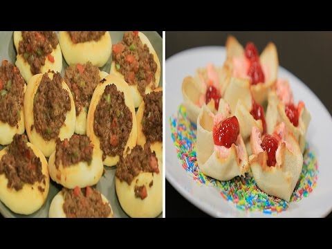 شاهد عرايس لحمة ولفائف الدجاج بصوص البافلو