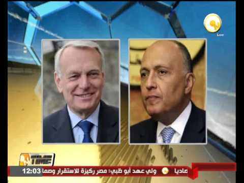 فيديو شكري ونظيره الفرنسي يؤكدان ضرورة التنسيق لإنجاح المبادرة الفرنسية