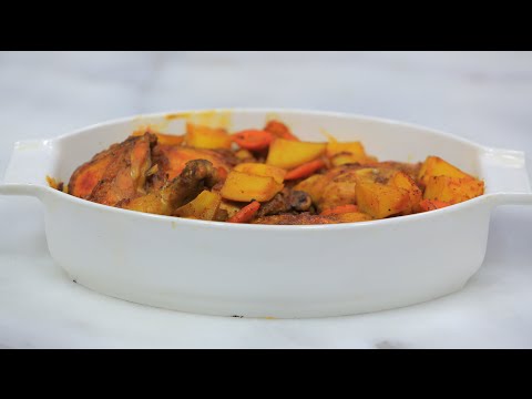 بالفيديو دجاج بالكاري والخضار