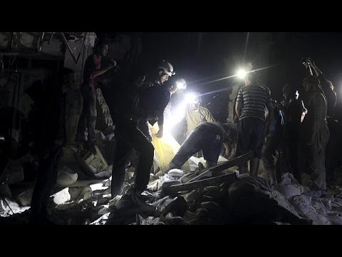 بالفيديو ارتفاع عدد قتلى الغارات على حلب إلى ثلاثين