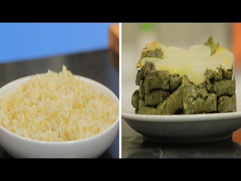 شاهد فريك مفلفل بالأرز ومحشي ورق عنب بالفريك ووصفات أخرى