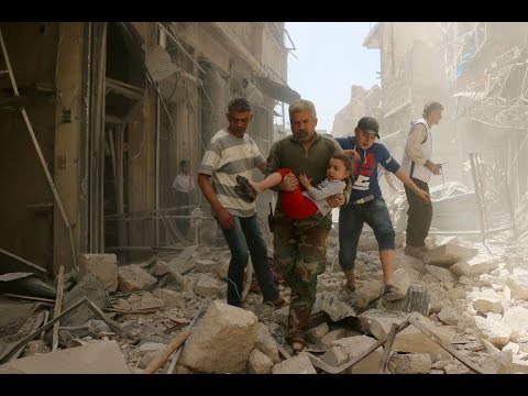 شاهد الغارات على حلب تدمر المشافي والبني الأساسية