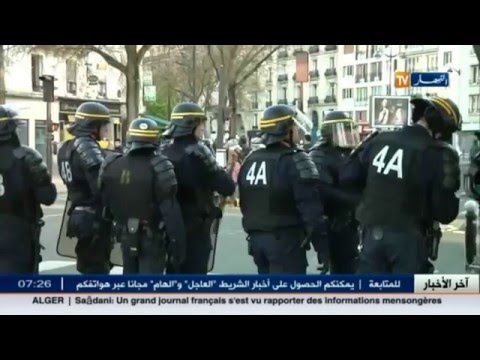 بالفيديو  السلطات تواصل قمع المتظاهرين المناهضين لقانون العمل الجديد