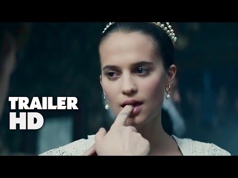 بالفيديو أليشيا فيكاندر تتظاهر بالموت في إعلان فيلم ” tulip fever”