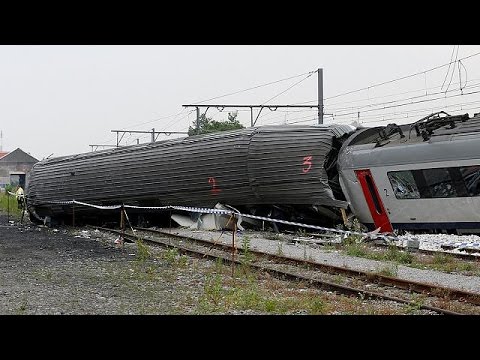 بالفيديو الصاعقة قد تكون السبب في اصطدام القطاريين في بلجيكا