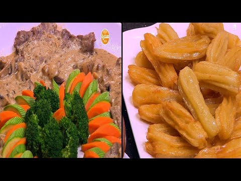 بفتيك بالمشروم  طاجن لسان عصفور بالدجاج  بلح الشام