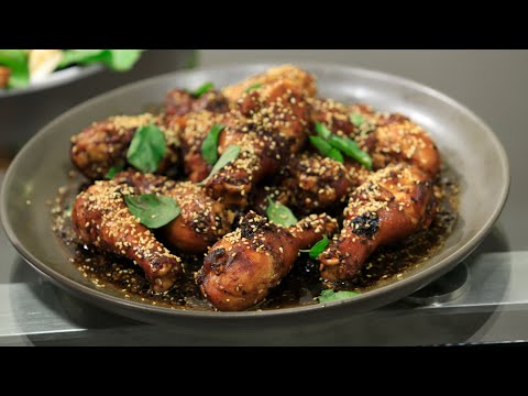 طريقة عمل دبابيس دجاج بالسمسم