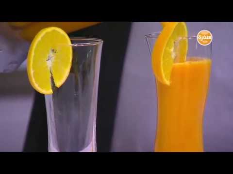 بالفيديو  طريقة عمل عصير برتقال و جزر