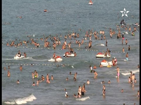 شاهد إجراءات وتدابير أمنية خاصة بشاطئ السعيدية