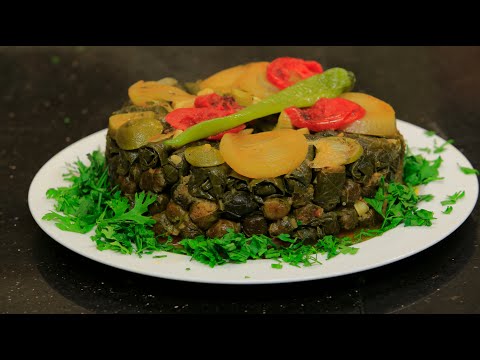بالفيديو  تعرفي على طريقة عمل محشي ورق عنب