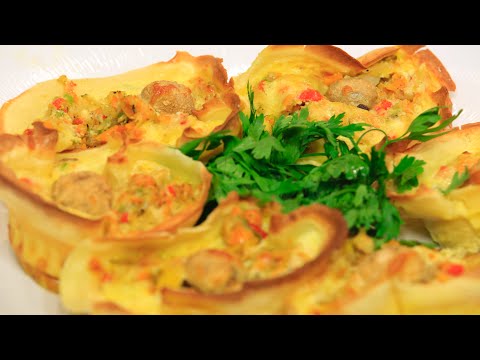 طريقة عمل مافن البيض بالخضروات والكريب