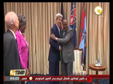 بالفيديو كيري يصل العاصمة الكينية نيروبي