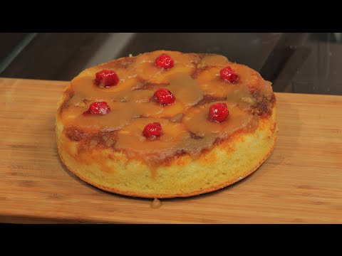 طريقة عمل كيكة الاناناس المقلوبة