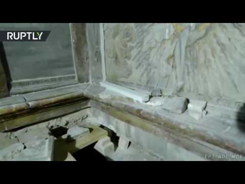 شاهد لحظة فتح قبر السيد المسيح