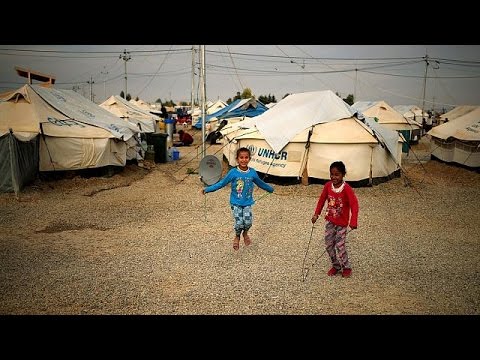 بالفيديو  اكتظاظ مخيم حسن شام بآلاف النازحين
