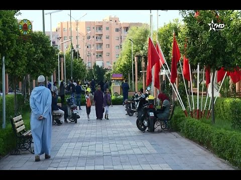 شاهد حدائق مراكش تكتسي حلة جديدة