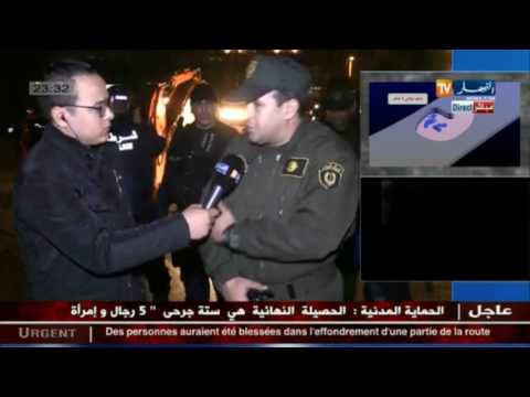 شاهد  حادث انزلاق التربة في الطريق السريع زرالدة
