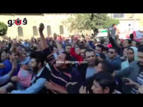 بالفيديو مشادات بين متظاهري الكاتدرائية