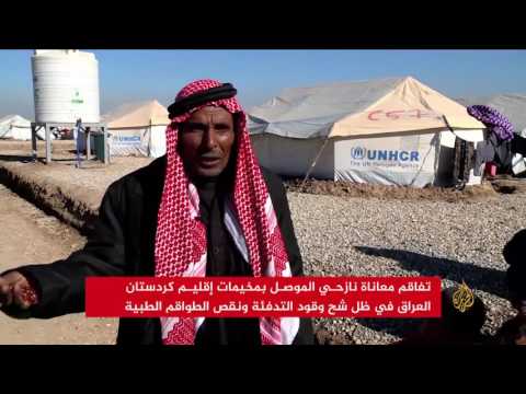 بالفيديو الشتاء يفاقم معاناة نازحي الموصل في مخيمات إقليم كردستان