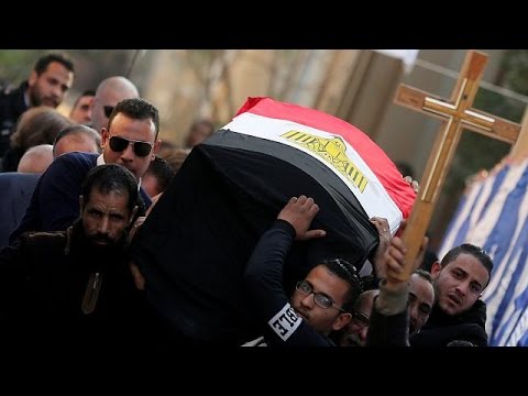 تشييع جثامين التفجير الانتحاري الذي استهدف الكنيسة البطرسية