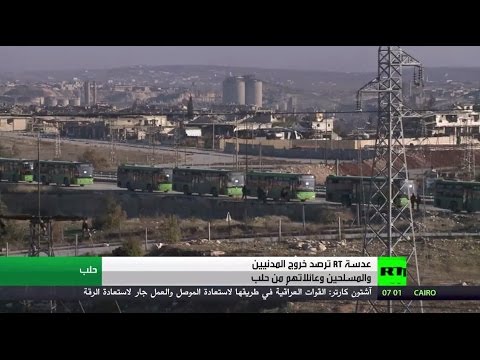 بالفيديو خروج أكثر من ثمانية آلاف مواطن من شرق مدينة حلب