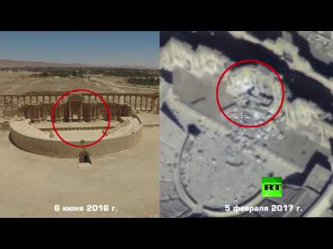 بالفيديو لحظة تدمير أهم معالم تدمر الأثرية بأيدي داعش