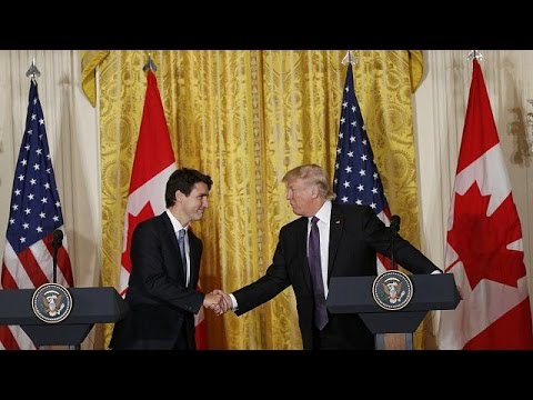 شاهد دونالد ترامب يتجادل مع ترودو في واشنطن