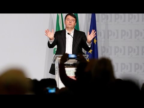 بالفيديو استقالة ماثيو رينزي من رئاسة الحزب الديمقراطي في إيطاليا 