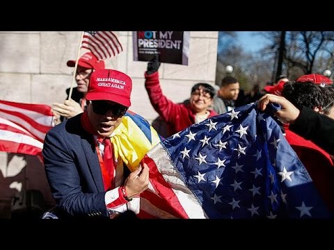 بالفيديو آلاف المواطنين الأميركيين يتظاهرون في عيد الرؤساء