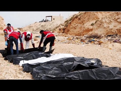 شاهد انتشال 74 جثة لمهاجرين غير شرعيين قضوا غرقًا