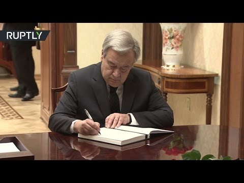 شاهد الأمين العام للأمم المتحدة أنطونيو غوتيريش يقدم تعازيه بوفاة فيتالي تشوركين