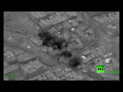 شاهد لحظة الغارة التركية على موقع لـداعش في مدينة الباب