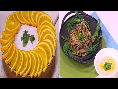 طريقة عمل شاورما لحم  كيكة برتقال