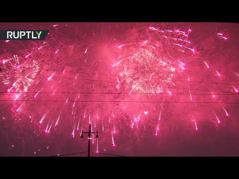 بالفيديو ألعاب نارية مميّزة تضيء سماء موسكو