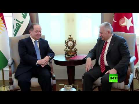 شاهد لقاء بين علي يلدريم ومسعود بارزاني