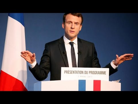 شاهد إيمانويل ماكرون يعلن عن برنامجه الانتخابي