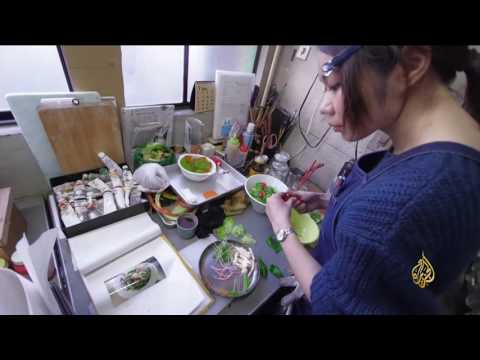 بالفيديو الطعام البلاستيكي صناعة قائمة في اليابان