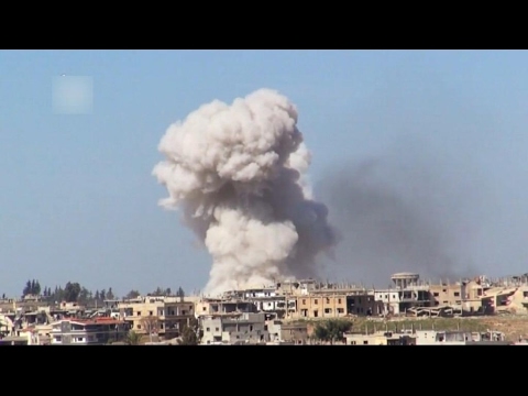 شاهد غارات جوية تطال الغوطة الشرقية