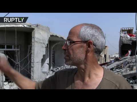 بالفيديو  مقتل مدنيين إثر غارات للتحالف الدولي في الموصل