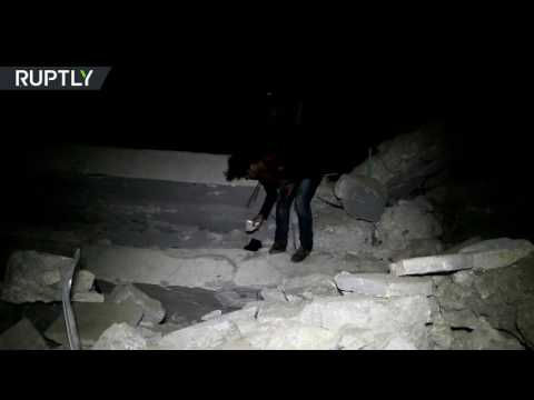 بالفيديو مشاهد مؤلمة لبقايا مسجد الجينة غربي حلب