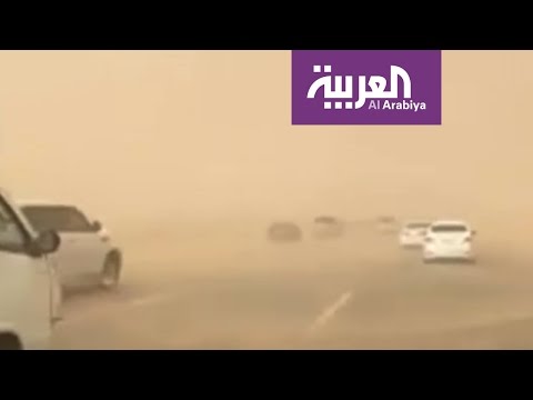 شاهد عاصفة مدار تعلق الدراسة شمال السعودية