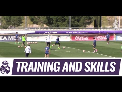 رونالدو يضع هدفًا صاروخيًا خلال تدريبات الريال