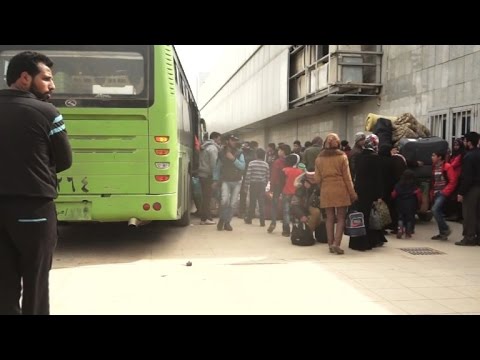بالفيديو  دفعة رابعة من المقاتلين تغادر حي الوعر في حمص