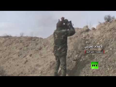 شاهد معارك بين الجيش السوري والمسلحين في دير الزور
