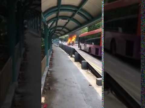 بالفيديو رجل إطفاء ينجو من الموت أثناء إطفاءه سيارة مشتعلة