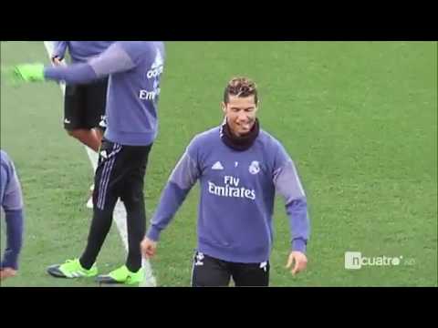 رونالدو بمعنويات مرتفعة في تدريبات ريال مدريد