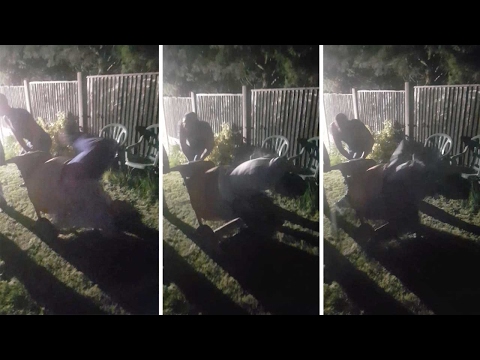 شباب يضعون صديقهم المخمور داخل خلاط أسمنت