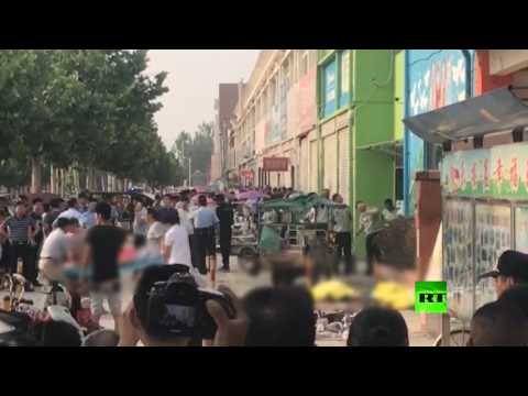 شاهد لحظة وقوع الانفجار في الصين