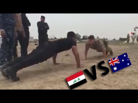 شاهد تحدي الجندي العراقي والضابط الاسترالي