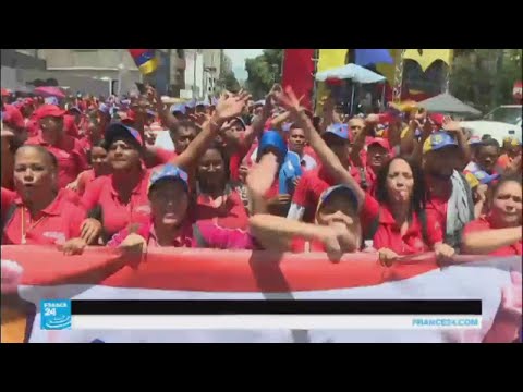 شاهد مسيرات مؤيدة لمادورو والجمعية التأسيسية في فنزويلا